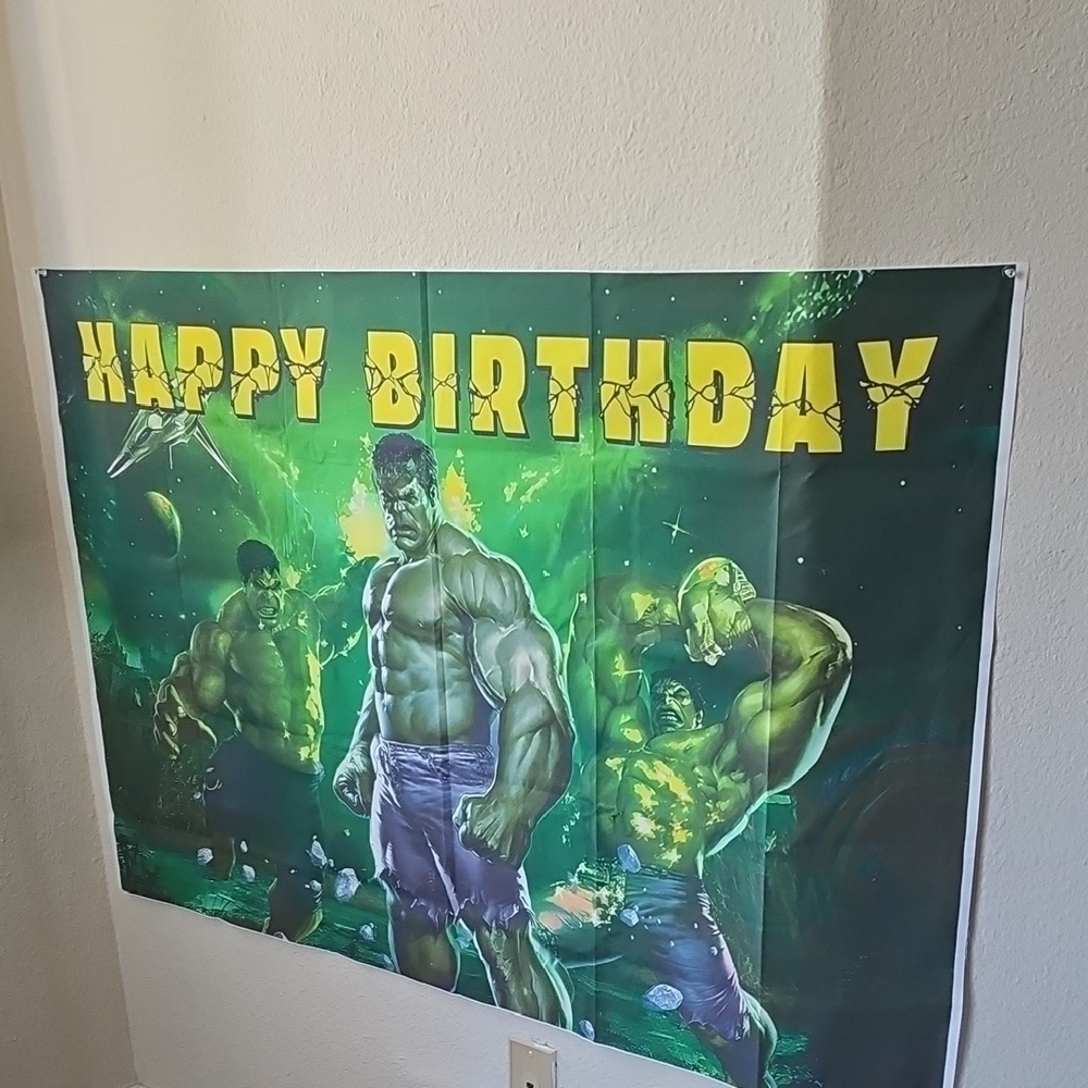 Hulk Happy Birthday Banner